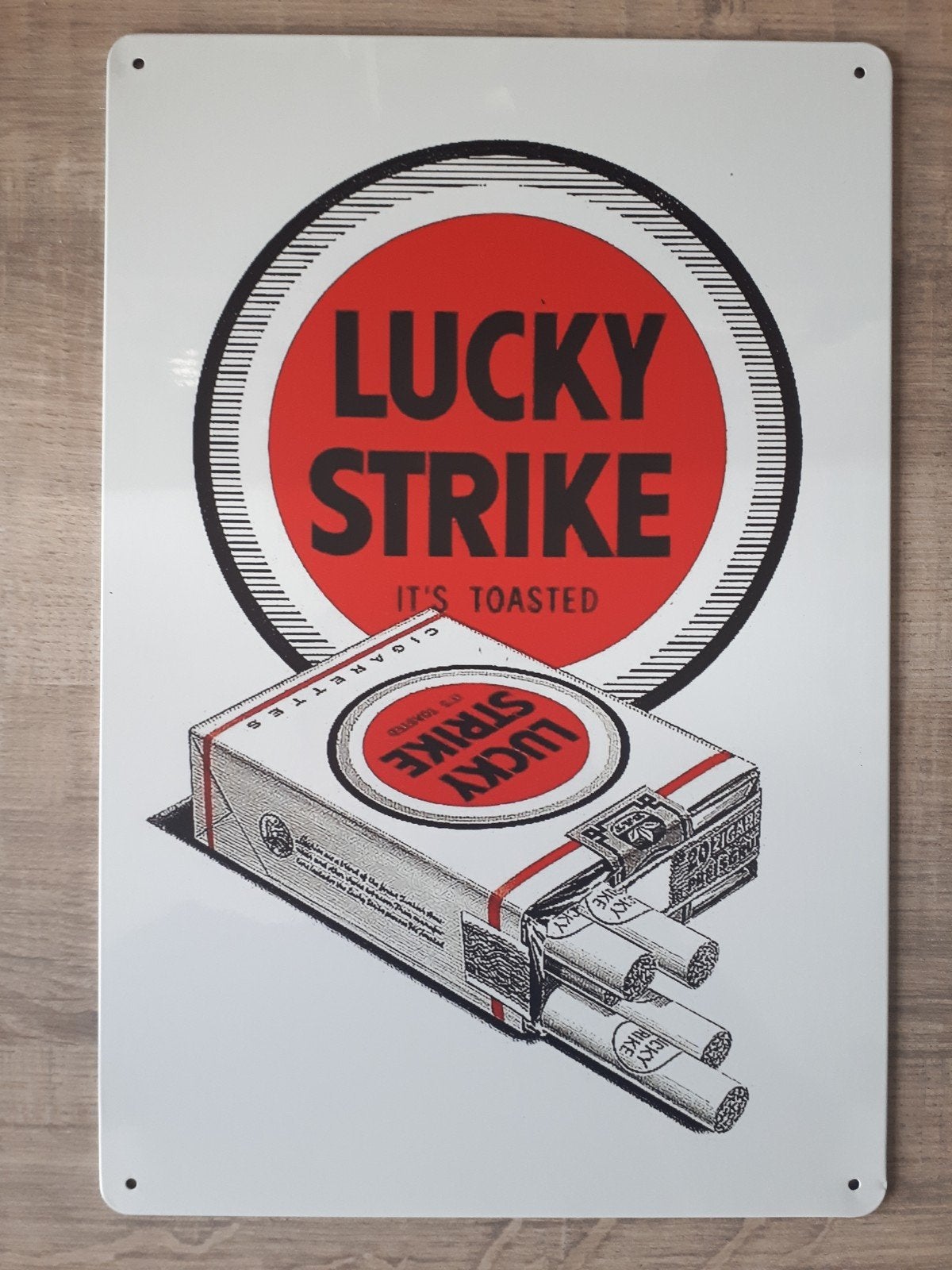 Lucky Strike 20x30 cm Metalen Reclamebord, Verzenden, Nieuw, Reclamebord
