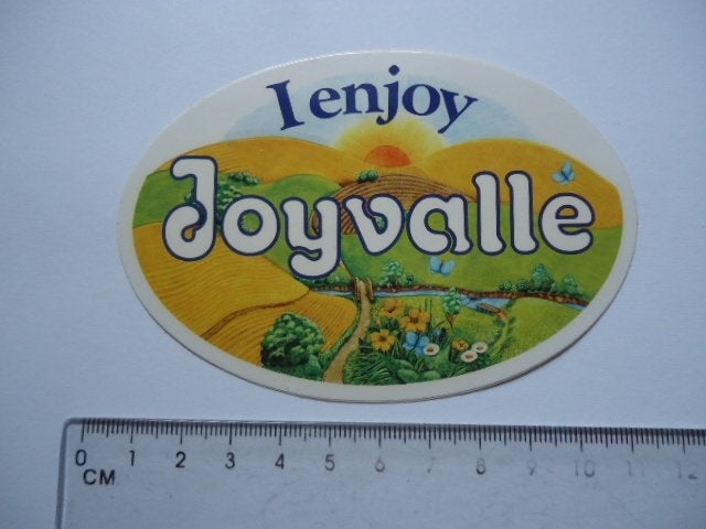sticker oud JOYVALLE melk belgie strip friesland campina, Verzenden, Zo goed als nieuw, Bedrijf of Vereniging