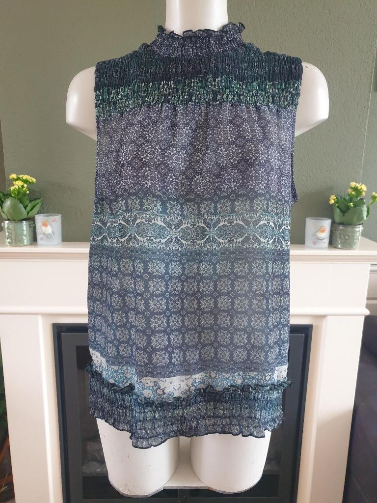 Studio Mo groen blauwe top shirt L 42 44, Kleding | Dames, Studio Mo, Maat 42/44 (L), Ophalen of Verzenden, Zo goed als nieuw