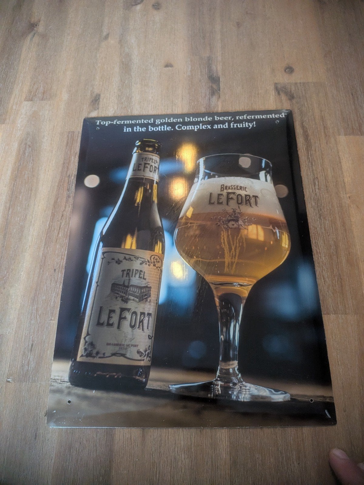 Le Fort Tripel Reclamebord - Bierbrouwerij Decoratie, Ophalen of Verzenden