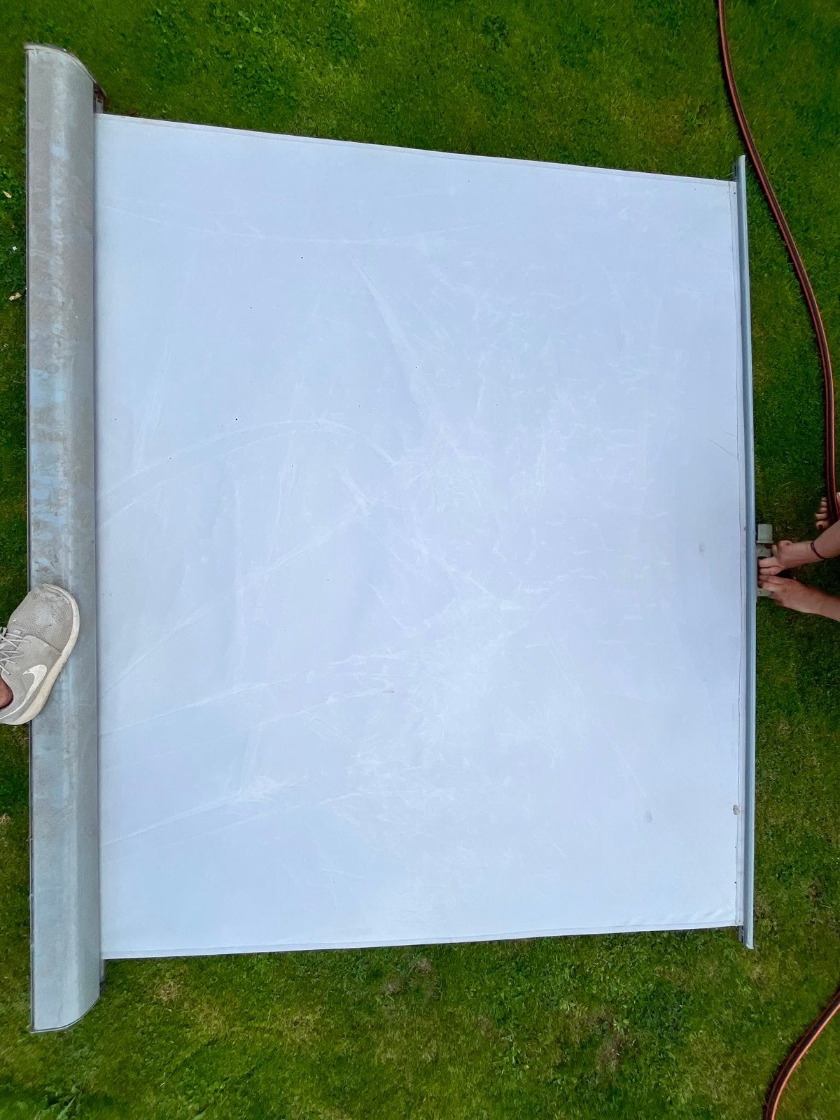 Uitrolbaar zonnescherm windscherm, Tuin en Terras, Zonneschermen, Ophalen, Gebruikt