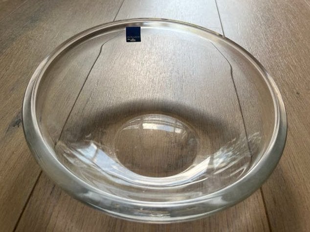 Leonardo moderne asymmetrische glazen fruitschaal (Ø 24cm), Ophalen, Gebruikt, Schaal, Vaatwasserbestendig