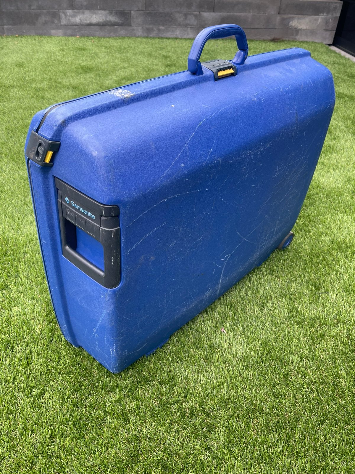 Samsonite Koffer - Blauw, Hard Kunststof, Gebruikt, Hard kunststof, 70 cm of meer, 55 cm of meer