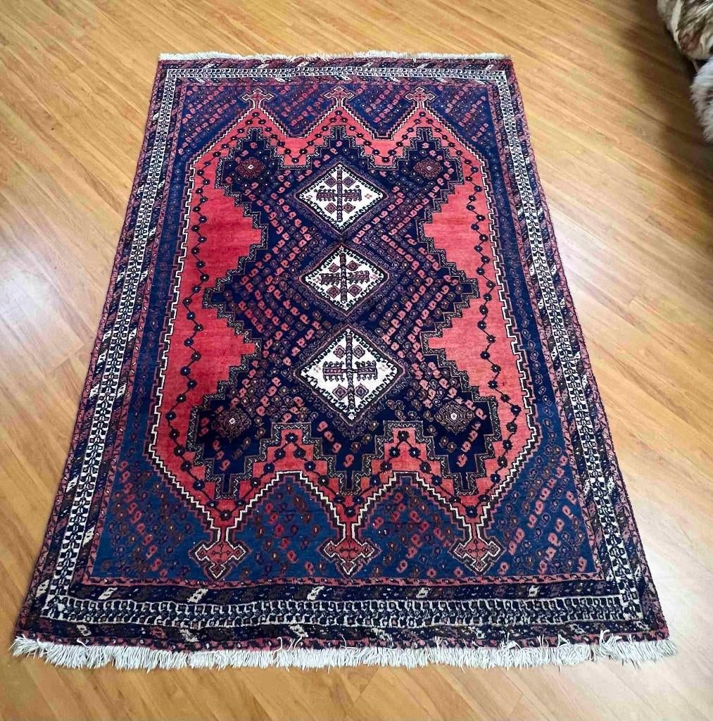Oosters kleurrijk tapijt handgeknoopt 222/166 cm