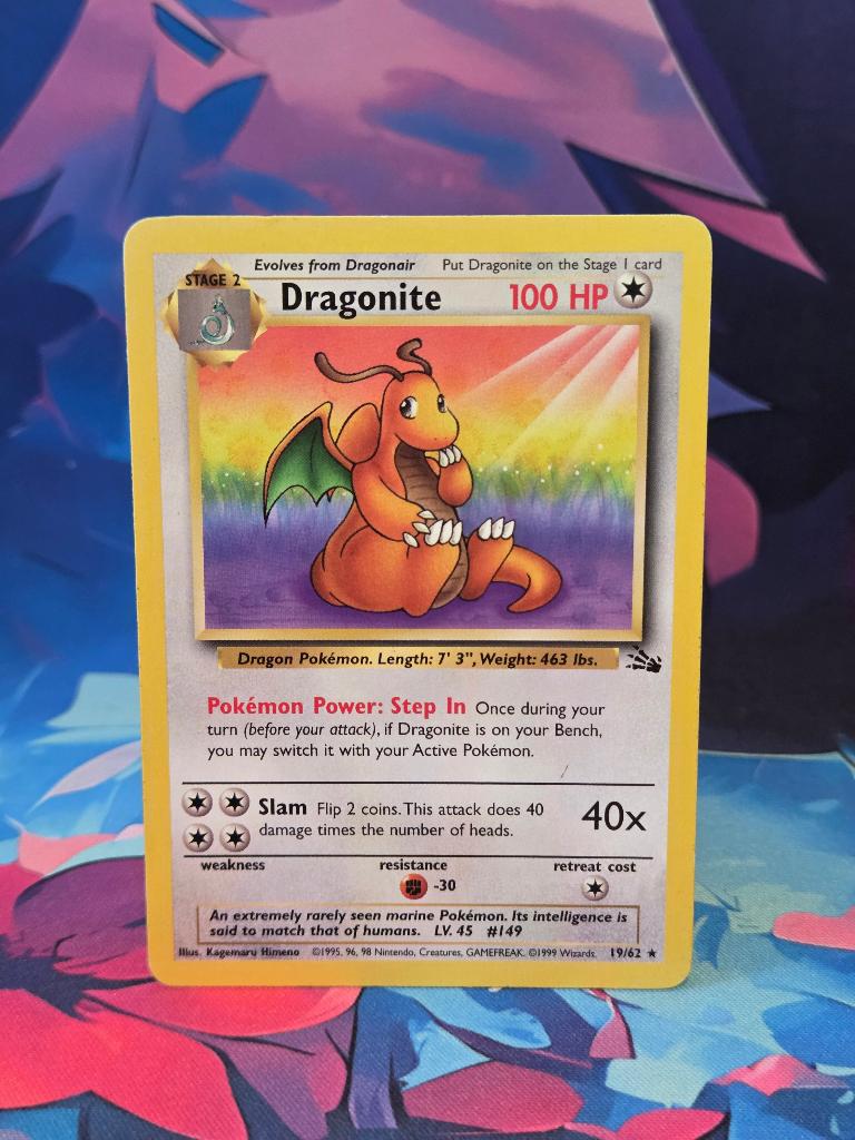 Pokmon Dragonite 19/62  Fossil Vintage  Verzamelkaartspellen | Pokmon   Marktplaats