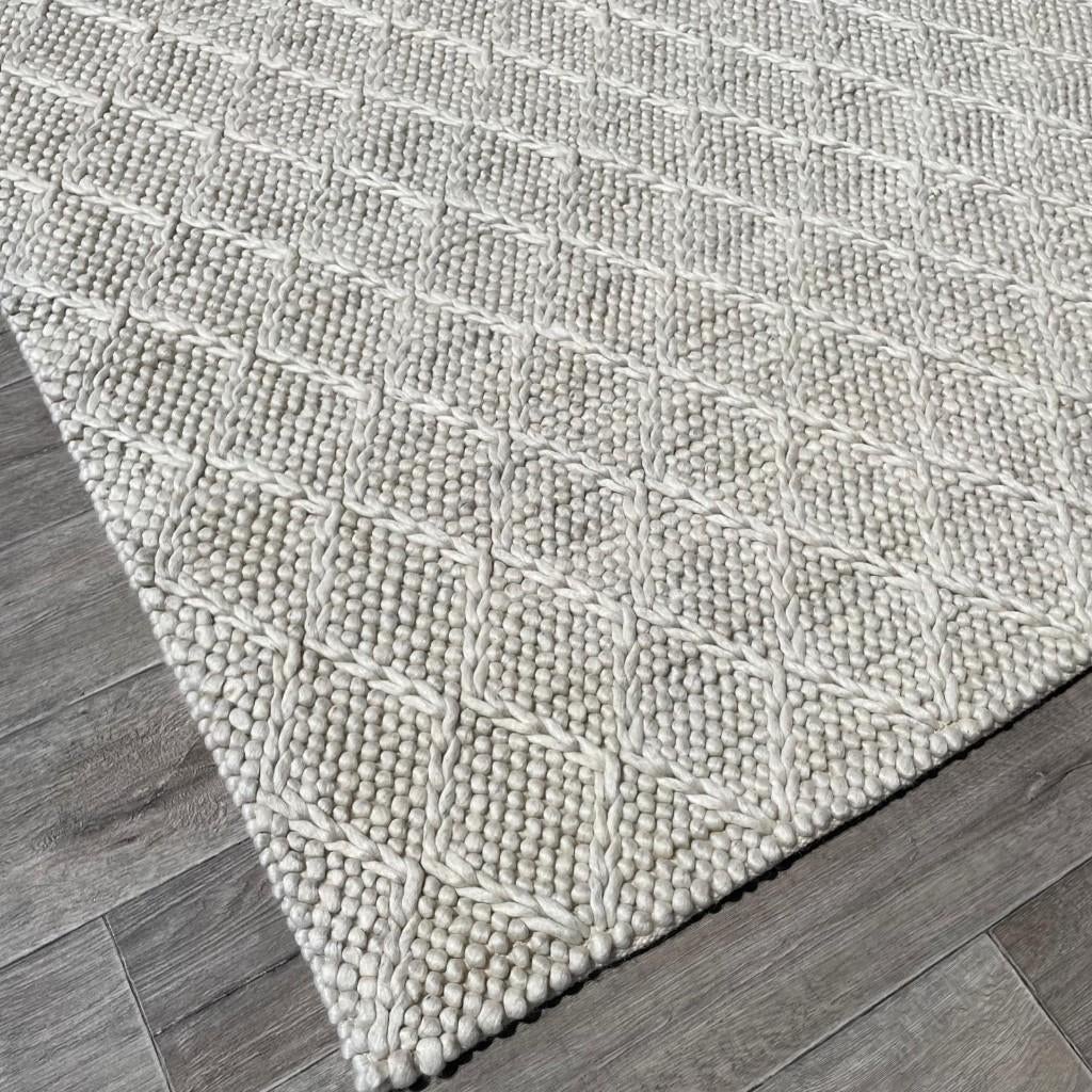 Vloerkleed Brinker Carpets Kross 110 Wit - 160x230cm, 150 tot 200 cm, 200 cm of meer, Ophalen of Verzenden, Zo goed als nieuw