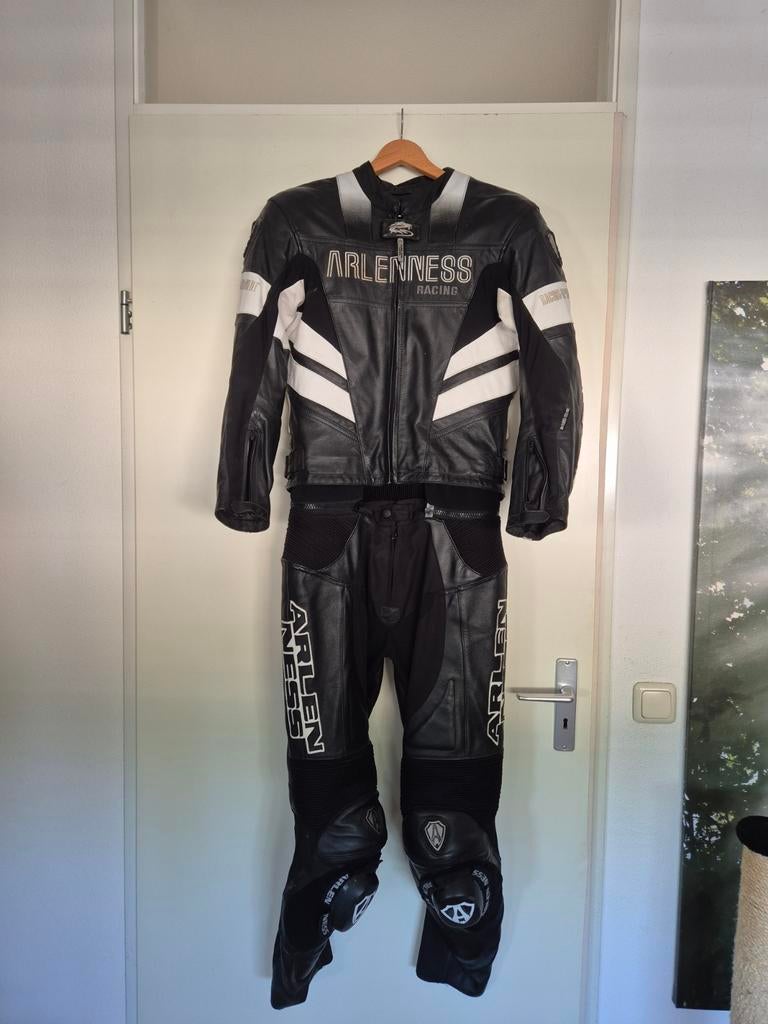 Arlen Ness Motorpak Zwart/Wit Leer, Motoren, Kleding | Motorkleding, Arlen Ness, Ophalen of Verzenden, Tweedehands, Heren