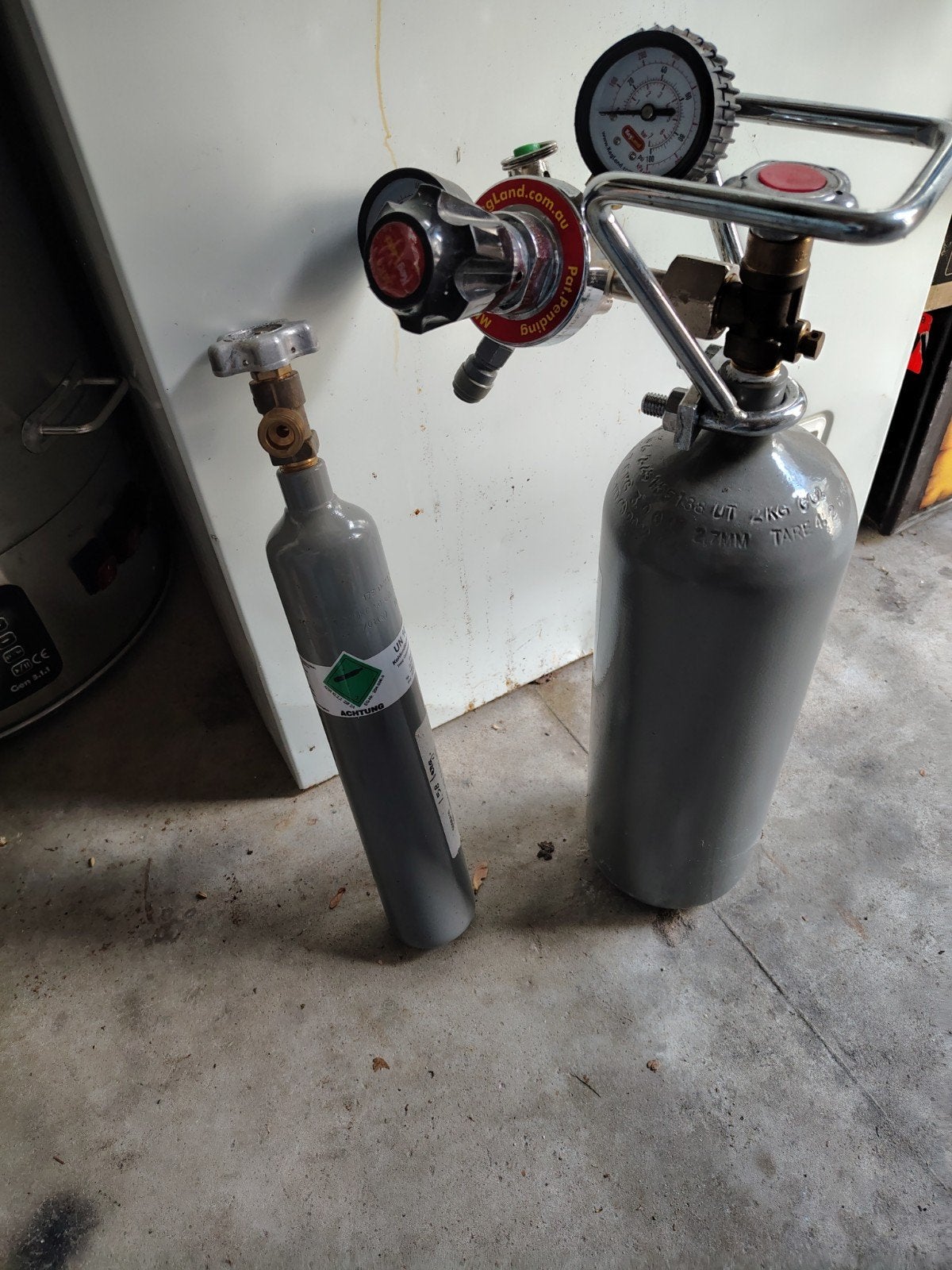 CO2 gasflessen met drukregelaar, 100 liter of meer, Ophalen of Verzenden
