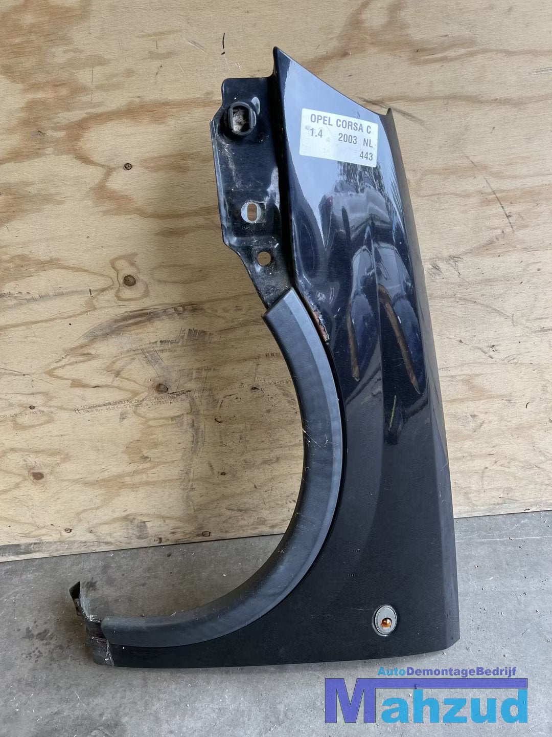 OPEL CORSA C zwart links voorscherm zijscherm 2000-2005, Gebruikt, Opel Automobile GmbH, Ophalen of Verzenden, Kontakt@opel-infoservice.de