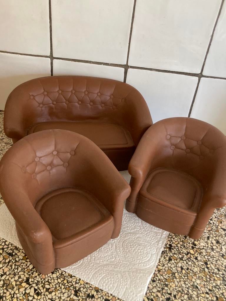 Poppenmeubels bankstel, Verzamelen, Ophalen of Verzenden, Zo goed als nieuw, Poppenhuis