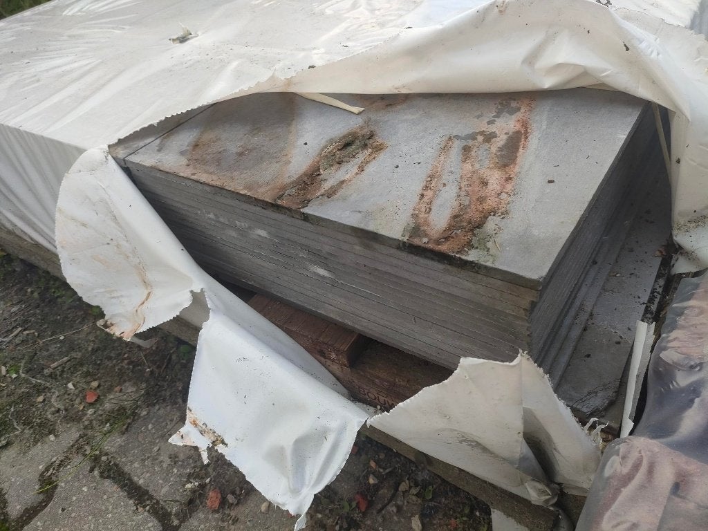 40 stroken Eternit cementstroken donkergrijs, Ophalen, Zo goed als nieuw, Overige materialen, Minder dan 20 mm