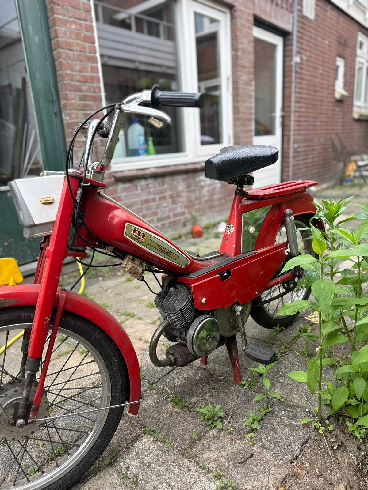 Kaptein Mobylette rood, Fietsen en Brommers, Ophalen, Gebruikt