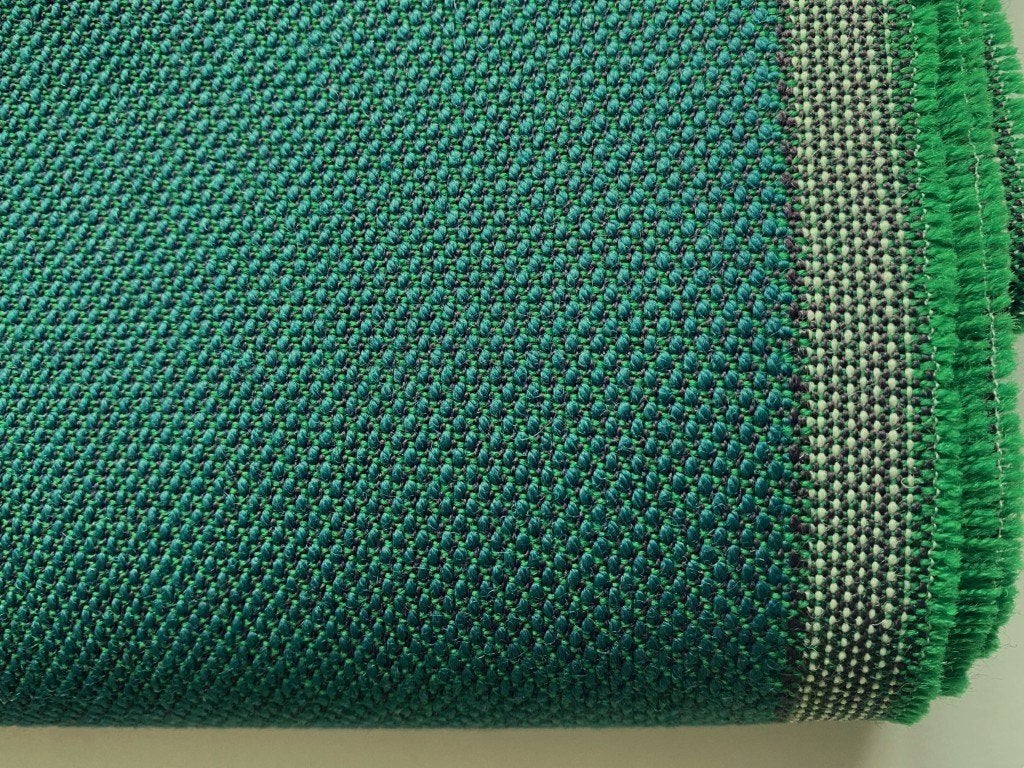 Kvadrat Steelcut Trio 3 976; groen; 2x restant meubelstof, Wol, 120 cm of meer, Ophalen of Verzenden, Groen