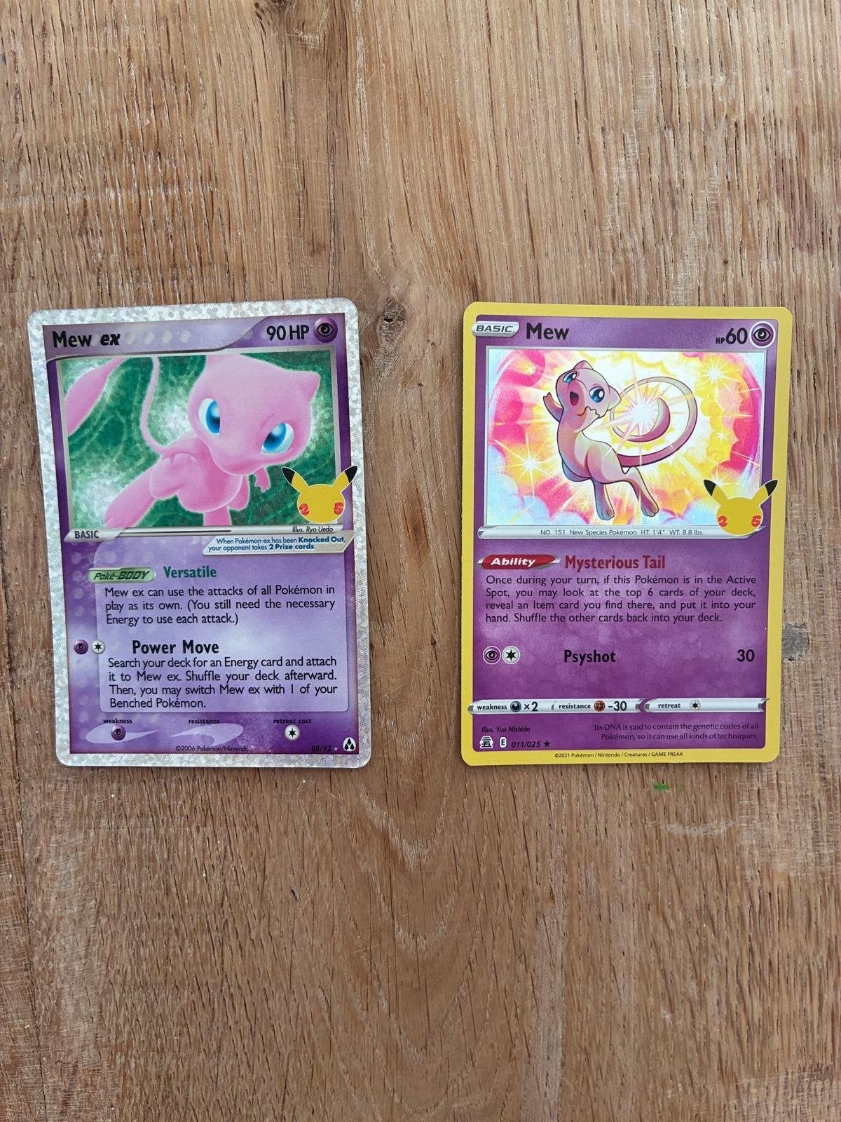 Mew ex & Mew Pokémon kaarten - Celebrations, Ophalen of Verzenden, Gebruikt, Losse kaart