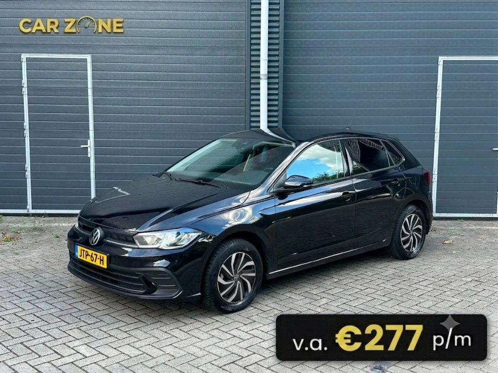 Volkswagen Polo 1.0 TSI | Lane Assist | Front Assist | Carbo, Auto's, Stof, 1072 kg, Zwart, Bedrijf