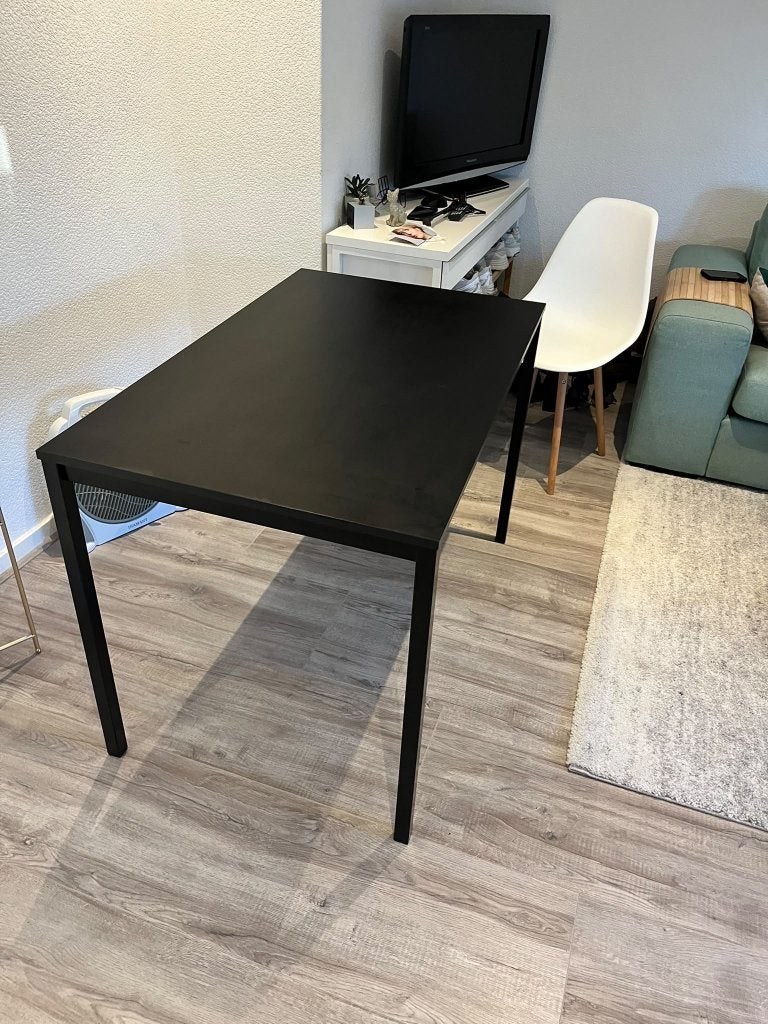 zwarte eettafel, Ophalen, Gebruikt, 50 tot 100 cm, 100 tot 150 cm