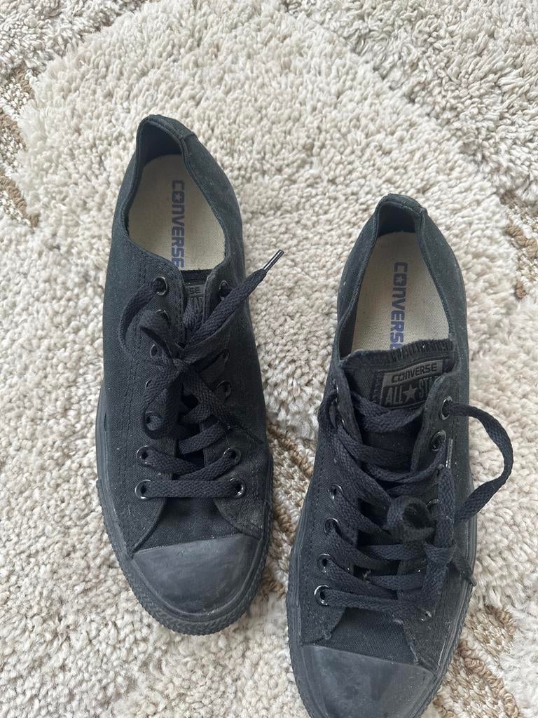 Zwarte Converse sneakers, Ophalen of Verzenden, Gedragen, Zwart, Sneakers of Gympen
