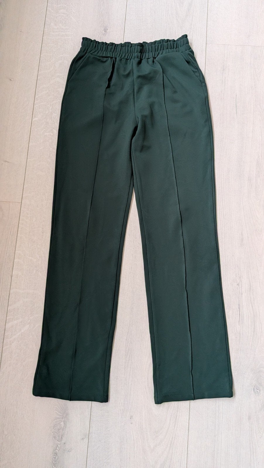 Shoeby donkergroene pantalon, met gratis longsleeve, Ophalen of Verzenden, Gebruikt, Shoeby, Meisje
