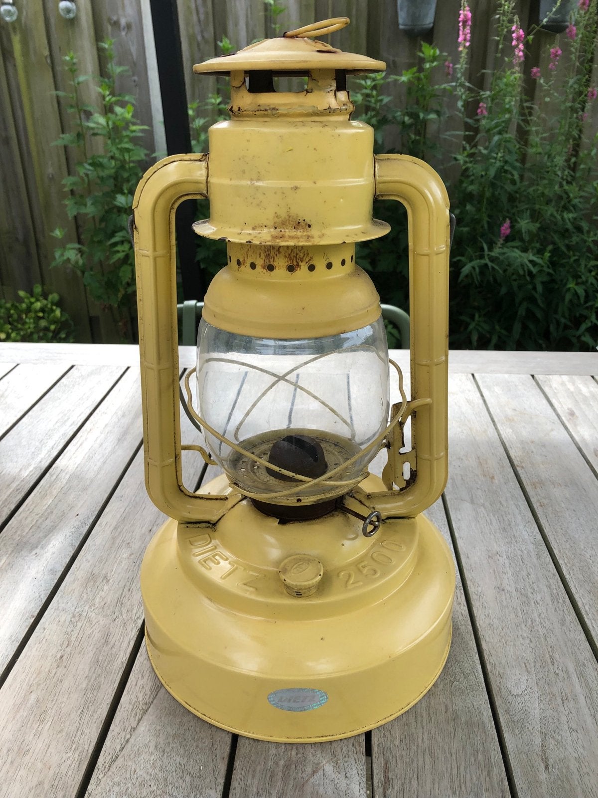 Vintage Gele Dietz Jupiter 2500 Olielamp - Origineel, Ophalen