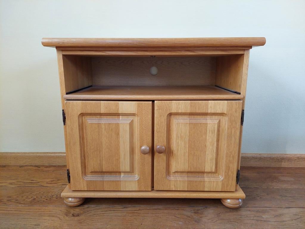 Licht eiken TV kast met draaiplateau, Huis en Inrichting, Ophalen, Zo goed als nieuw, 25 tot 50 cm, Minder dan 100 cm