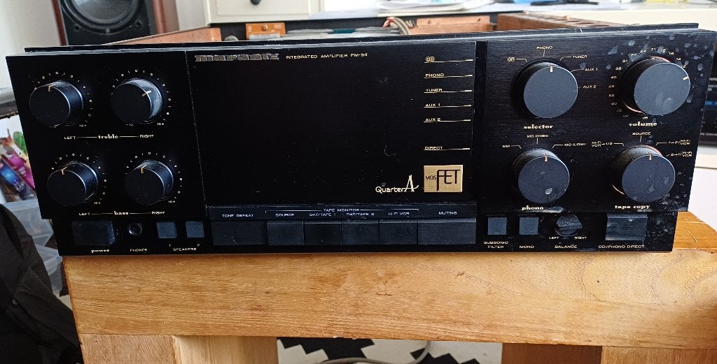 Marantz PM-94 versterker voor reparatie / onderdelen, Audio, Tv en Foto, Versterkers en Receivers, Niet werkend, 120 watt of meer