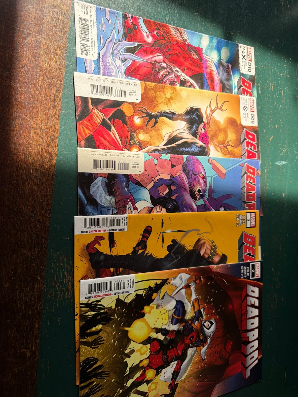Deadpool Comics - Nummers 2, 3, 8, 9, 10, Meerdere comics, Ophalen of Verzenden, Zo goed als nieuw, Amerika