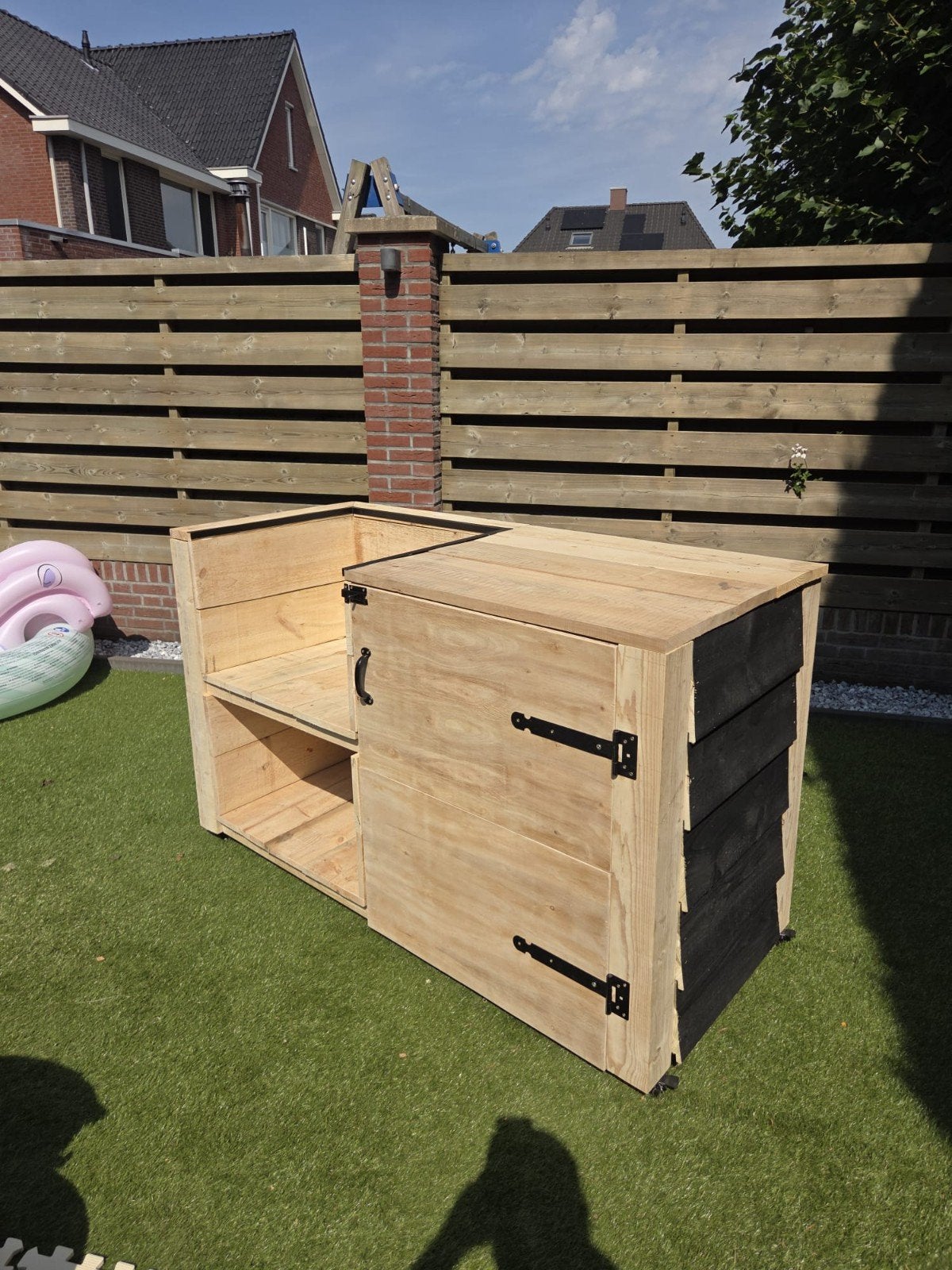 Buitenkeuken voor kamado BBQ - verrijdbaar, Tuin en Terras, Buitenkeukens, Ophalen, Nieuw, Houtskool, Vrijstaand