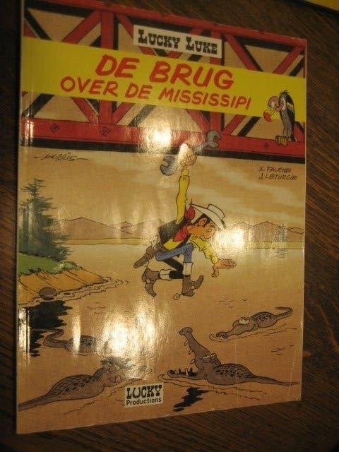 lucky luke de brug over de mississipi, Boeken, Eén stripboek, Ophalen of Verzenden, Gelezen