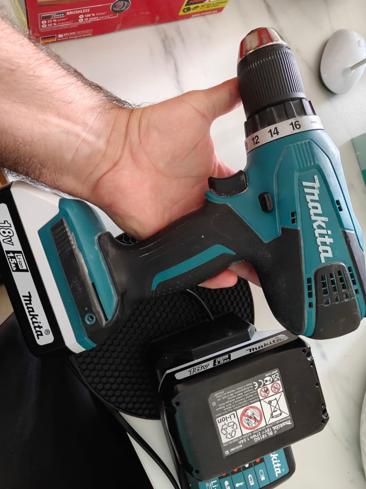 Makita DF457D Boormachine, Ophalen of Verzenden, Zo goed als nieuw, Boormachine