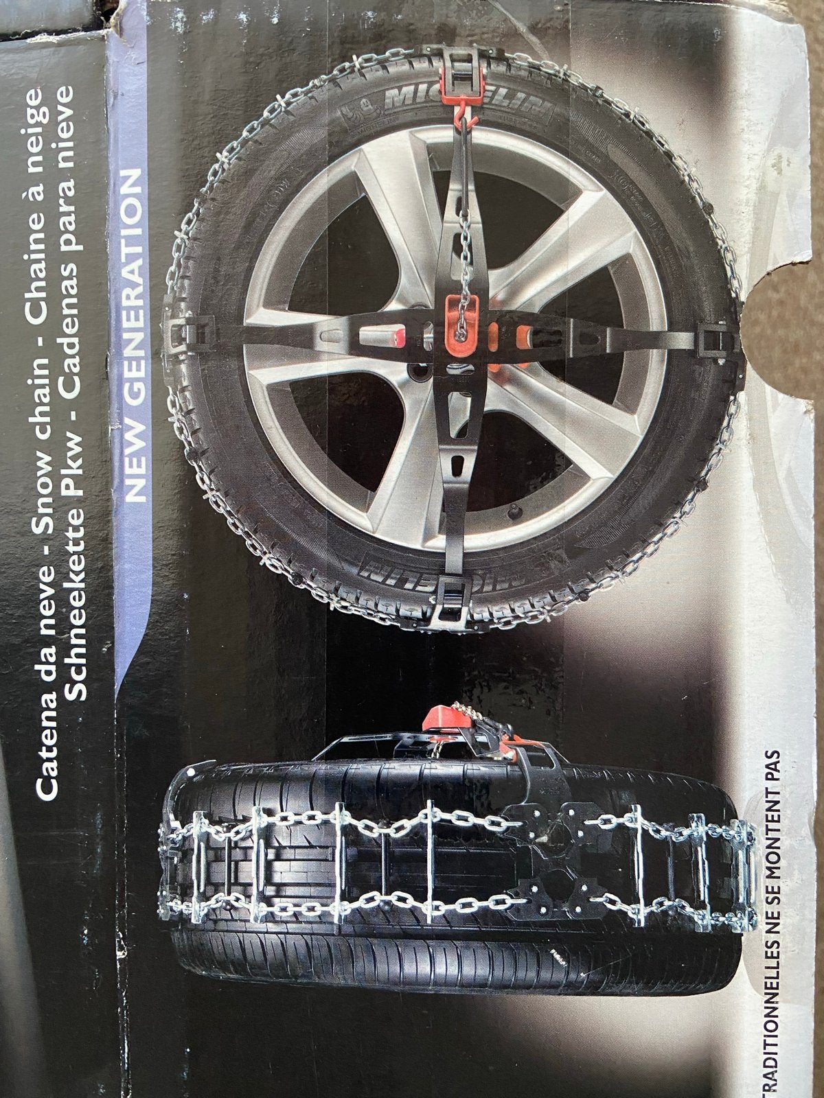 NIEUW in doos: set Maggi Trak 215 loopvlaksneeuwkettingen, Auto diversen, Ophalen of Verzenden, Nieuw