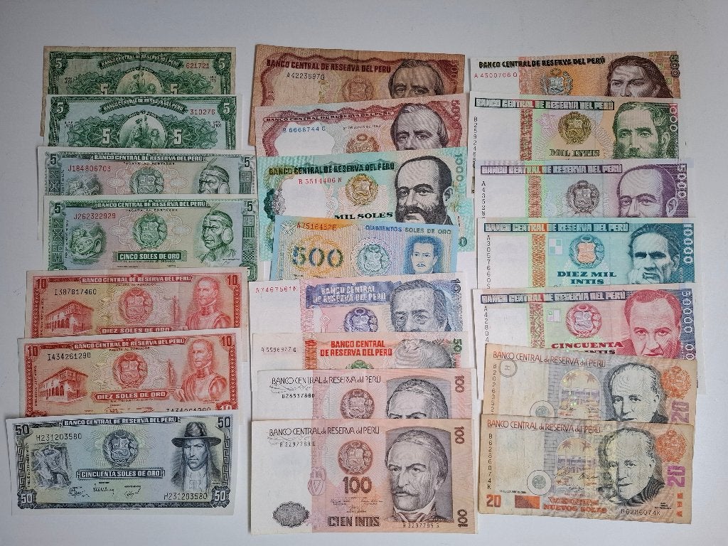 BANKBILETTEN PERU, Ophalen of Verzenden, Zuid-Amerika, Setje