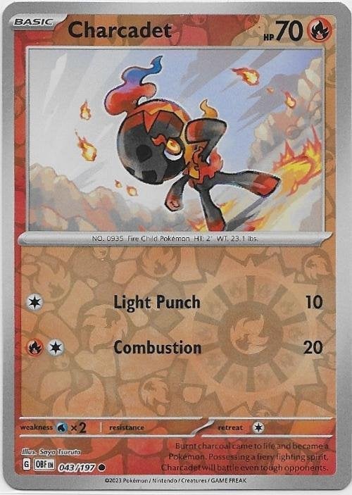 Obsidian Flames,  Charcadet [reverse] 43/197, Verzenden, Nieuw, Losse kaart