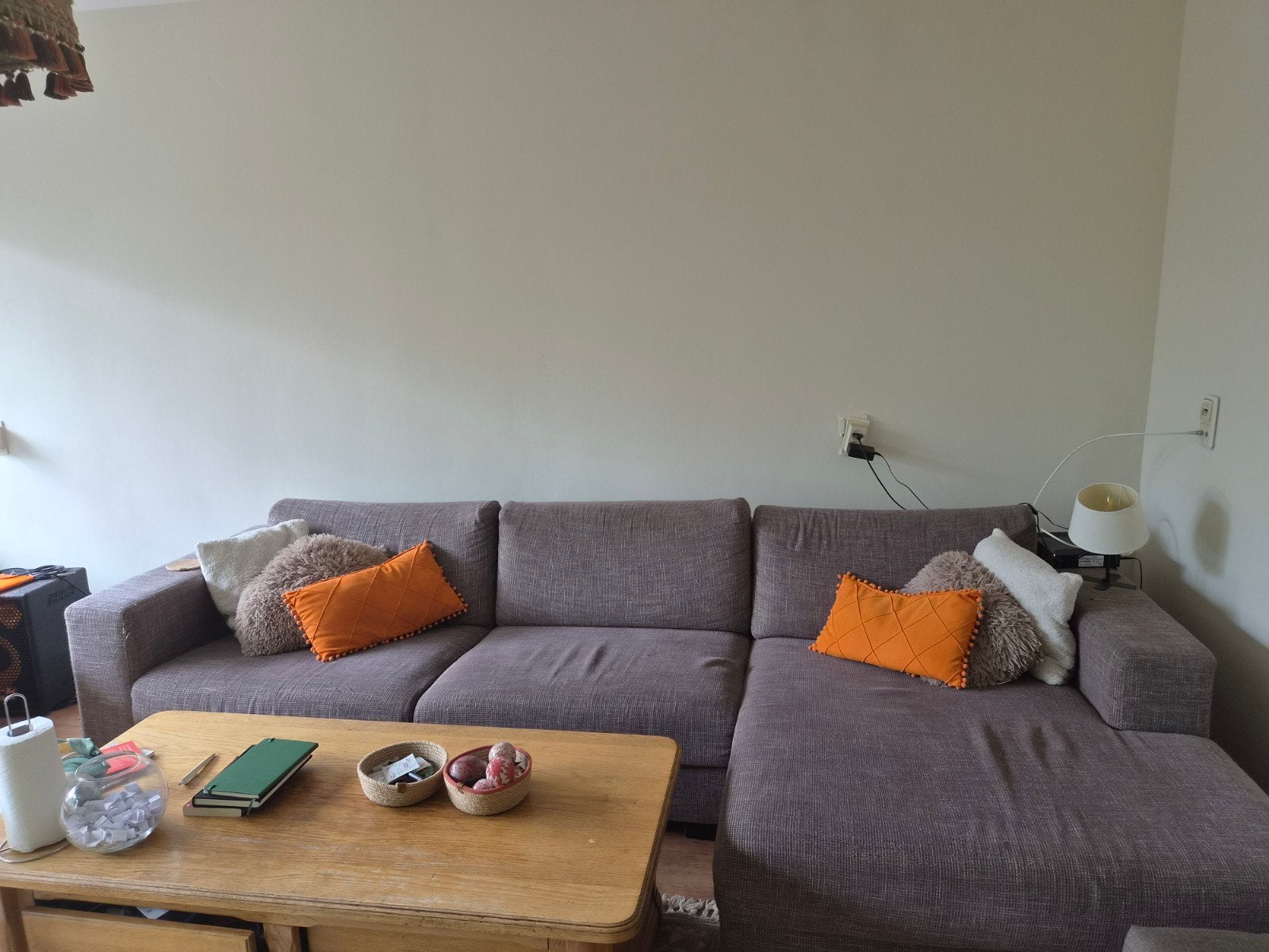 Comfortabele hoekbank met lichte gebruikssporen, Ophalen, Gebruikt, 100 tot 125 cm, Hoekbank