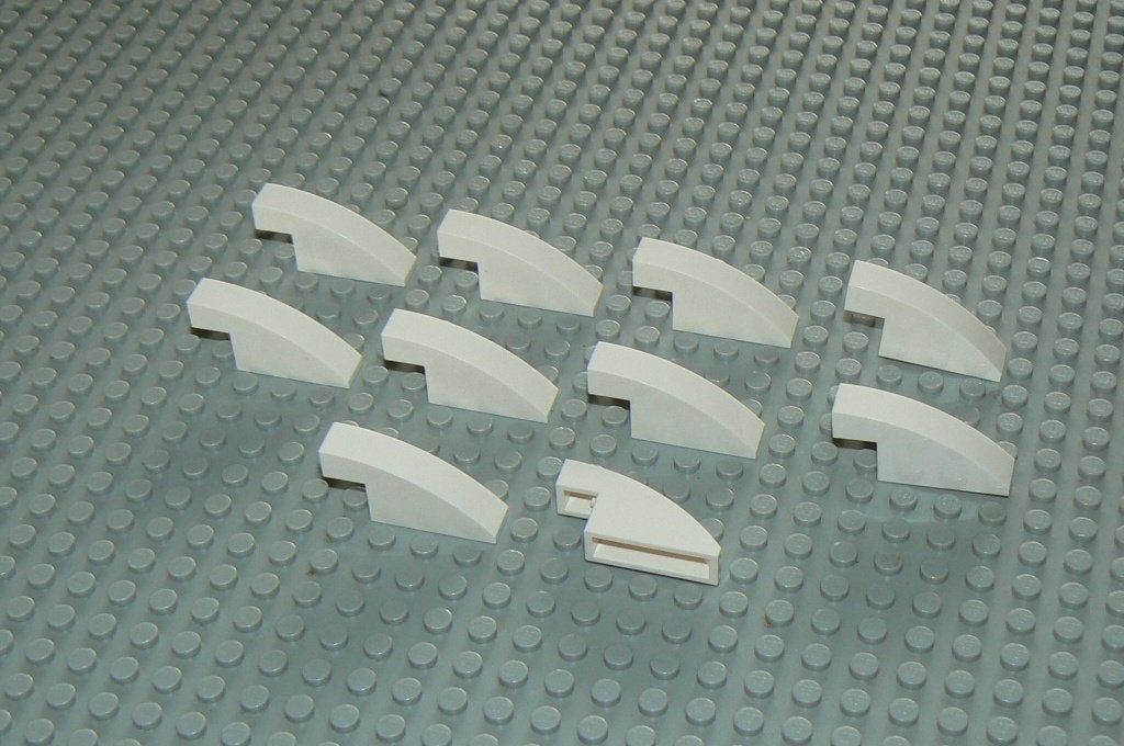 L654 Gebogen stenen 1x3 en 2 hoog wit 15 st., Ophalen of Verzenden, Nieuw, Losse stenen, Lego