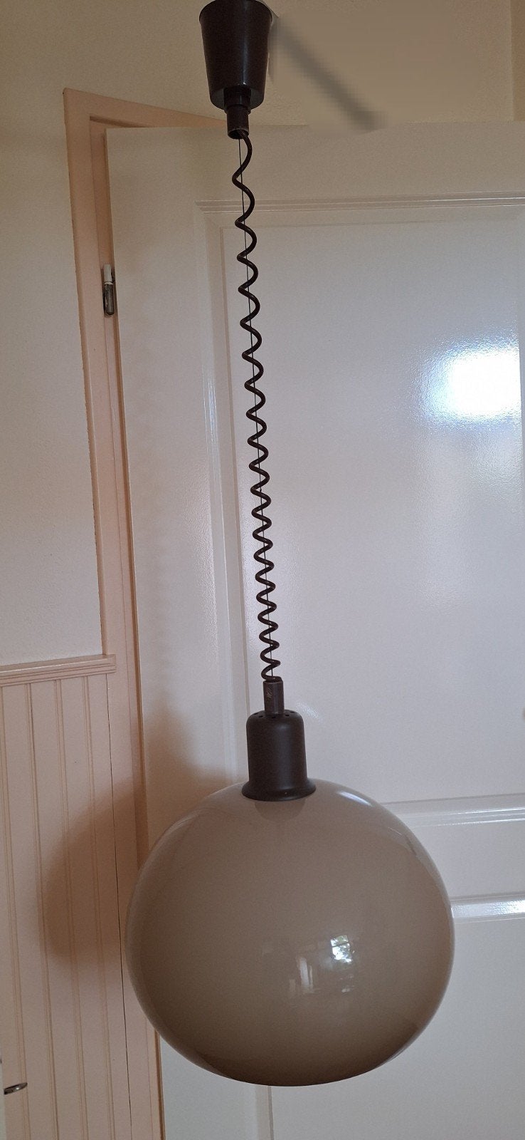 Vintage bruine Dijkstra? hanglamp, Ophalen, Kunststof