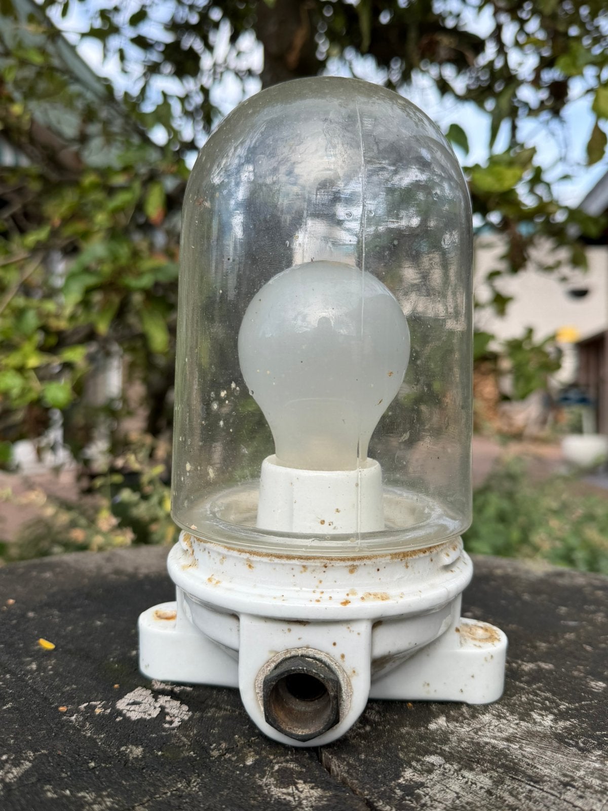 Vintage stallamp industriële lamp, Gebruikt, Overige typen, E27 (groot), Overige merken