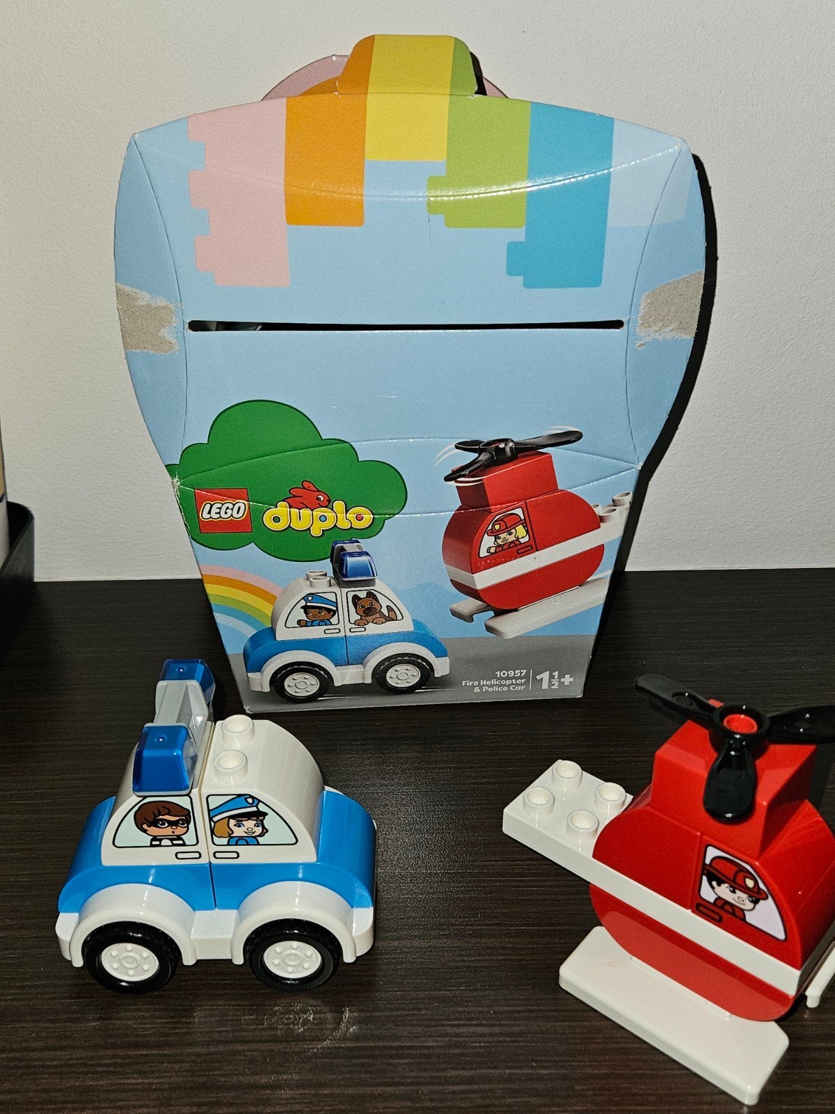 Lego Duplo Brandweerwagen en Politiehelikopter/auto, Gebruikt, Ophalen of Verzenden, Duplo, Meerdere sets