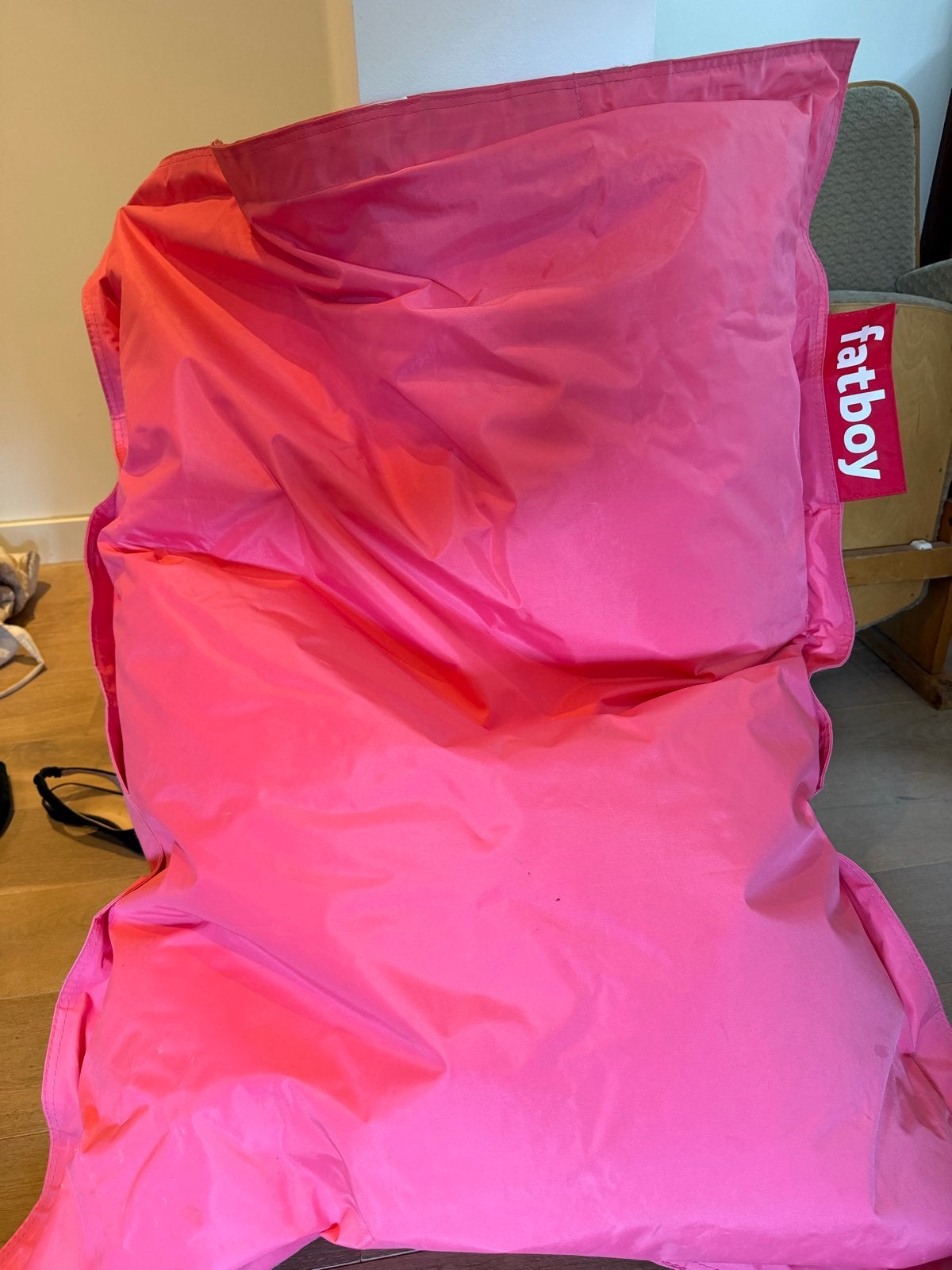 3 Fatboy zitzakken 100x130 cm - Roze, Oranje, Petrol, Ophalen, Gebruikt, Roze, Zitzak