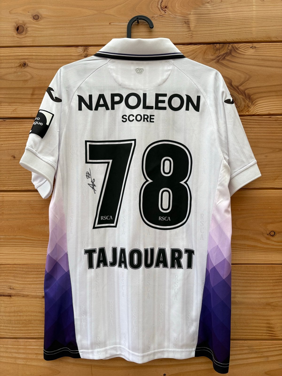 RSCA Anderlecht 2022-2023 Thuisshirt Tajaouart #78 Matchworn, Ophalen of Verzenden, Gebruikt, Shirt