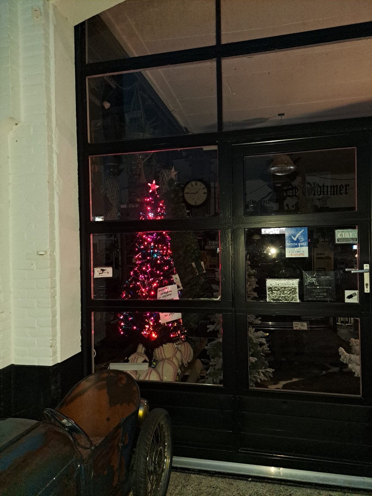 Luxe zwarte kerstboom 180 cm, Ophalen, Nieuw