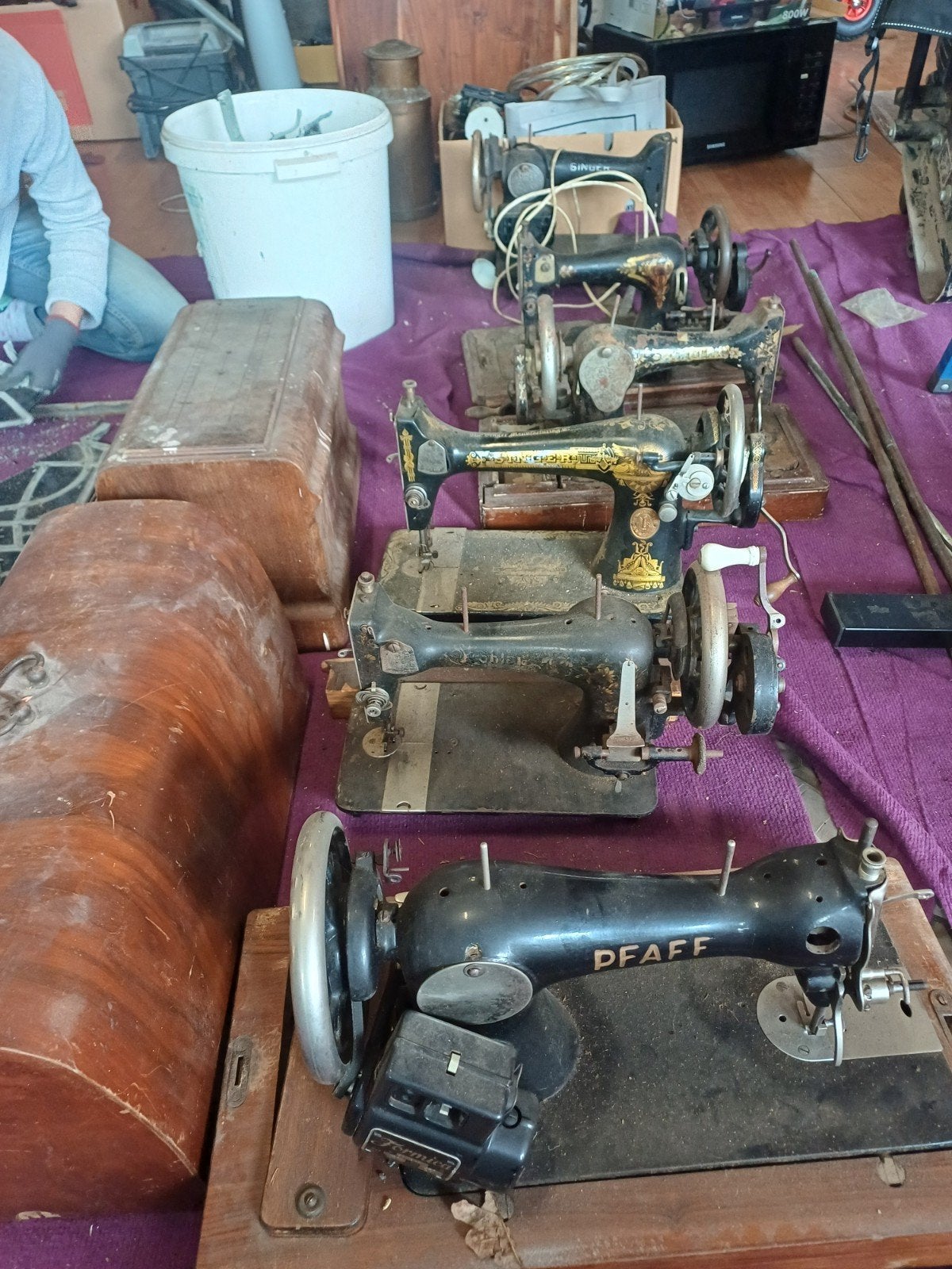 Antieke naaimachines., Ophalen, Gebruikt, Naaimachine, Overige merken