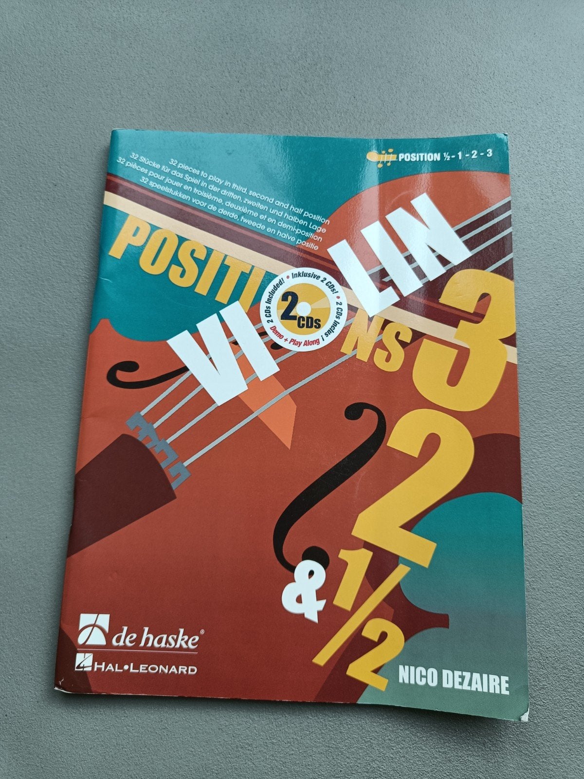 Viool Posities 3/2,5 - Nico Dezaire (incl. 2 CD's), Muziek en Instrumenten, Bladmuziek, Zo goed als nieuw, Les of Cursus, Klassiek