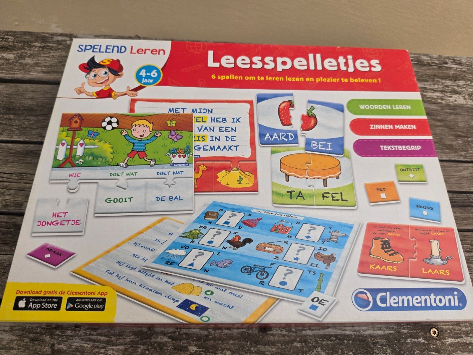 Clementoni Spelend Leren: Leesspelletjes 4-6 jaar, Ophalen of Verzenden, Gebruikt, Taal en Lezen