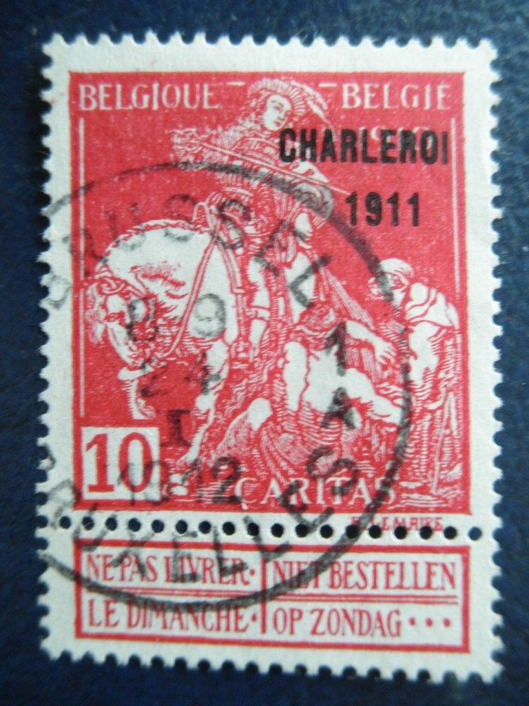Postzegels België 1911 ruiter te paard nr. 88 III - cw 10,00, Ophalen of Verzenden, Gestempeld