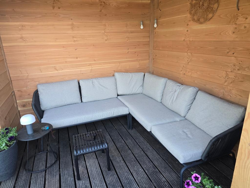 Mooie loungebank te koop, Tuin en Terras, Tuinsets en Loungesets, Ophalen, Gebruikt, Bank