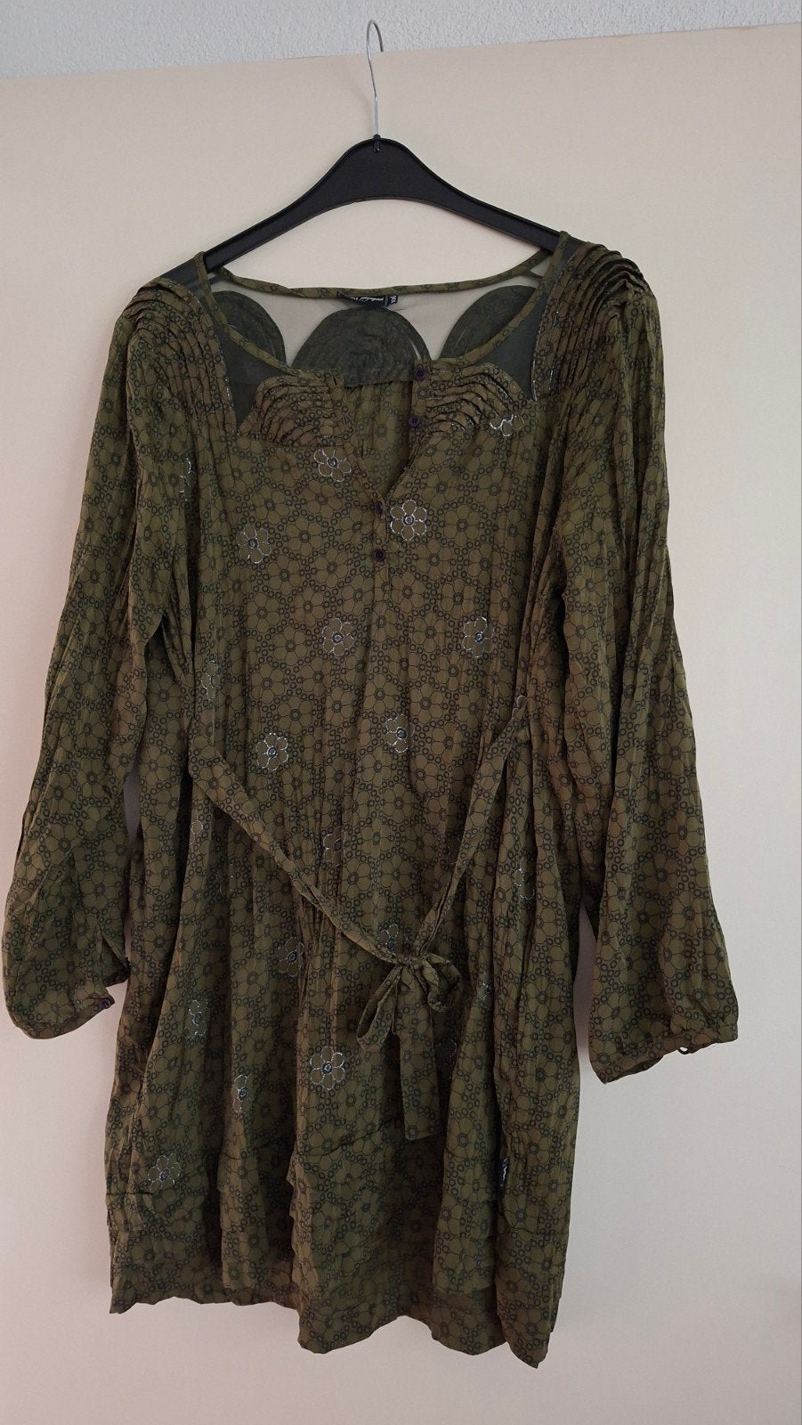 pracjtige DIDI  Jurk XXL Groen met zilveren accenten, Maat 46/48 (XL) of groter, DIDI, Ophalen of Verzenden, Zo goed als nieuw