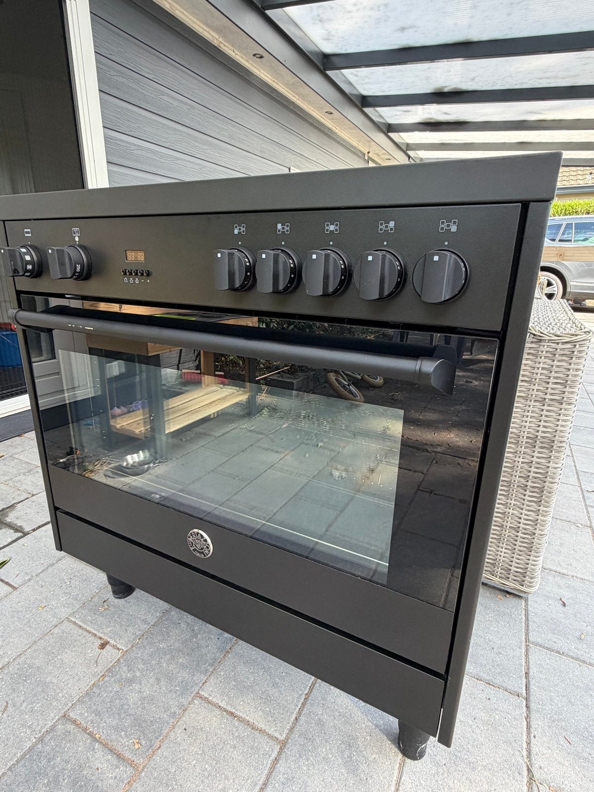 Bertazzoni Fornuis met Inductiekookplaat en Oven, Witgoed en Apparatuur, Ophalen, Gebruikt, 4 kookzones, Inductie