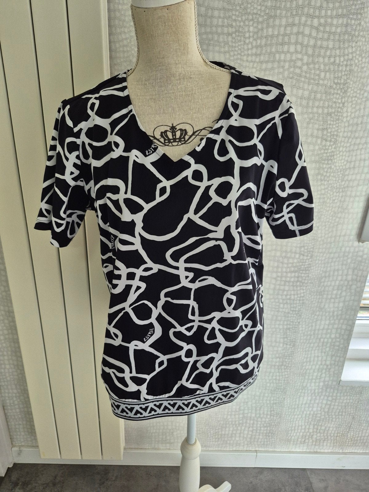 Zoso shirt met boord - XXL, Kleding | Dames, Zwart, Maat 46/48 (XL) of groter, Ophalen of Verzenden, Zo goed als nieuw