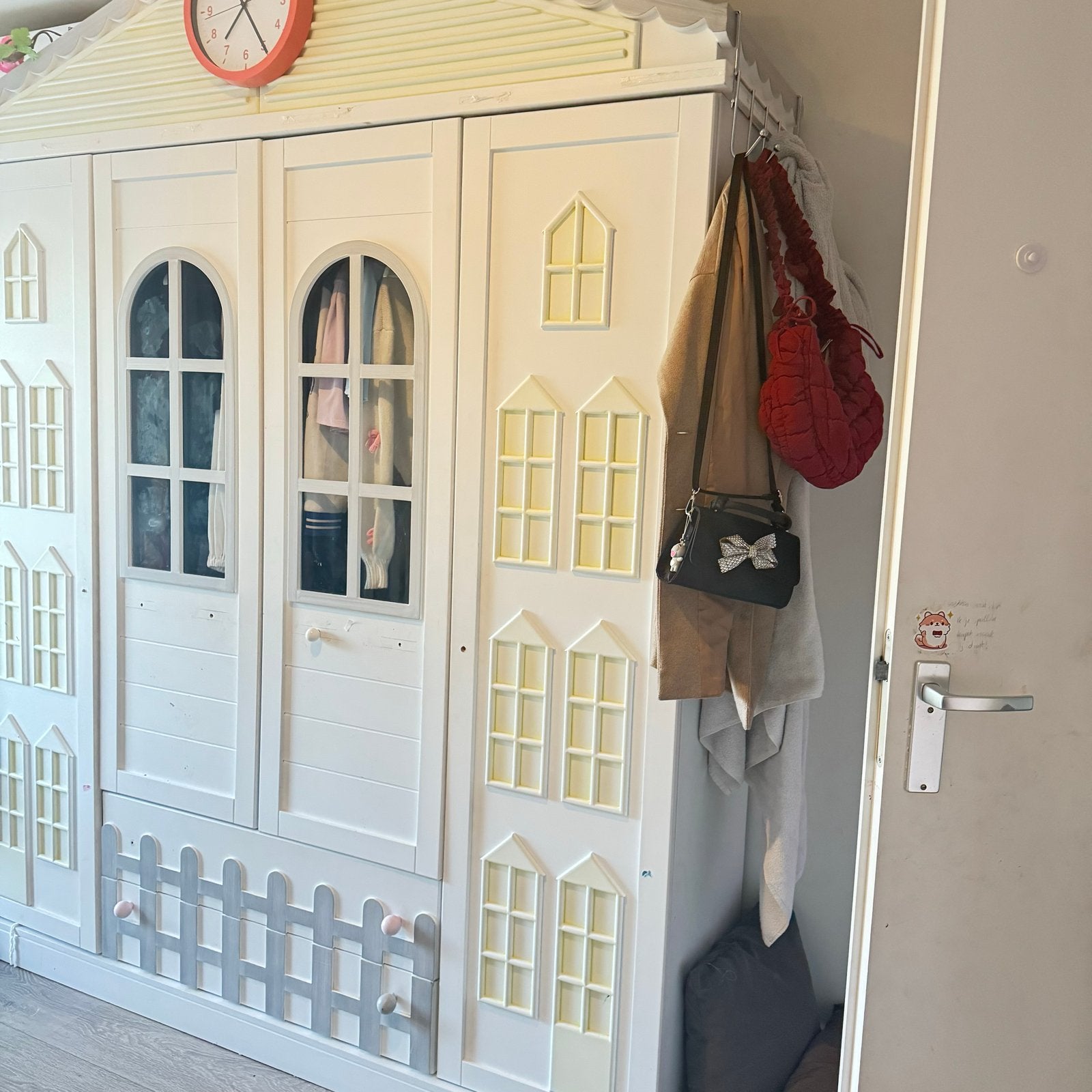 Uniek Huisbed/Hoogslaper voor Kinderkamer, 85 tot 100 cm, Gebruikt, Ophalen of Verzenden, Hoogslaper of Stapelbed