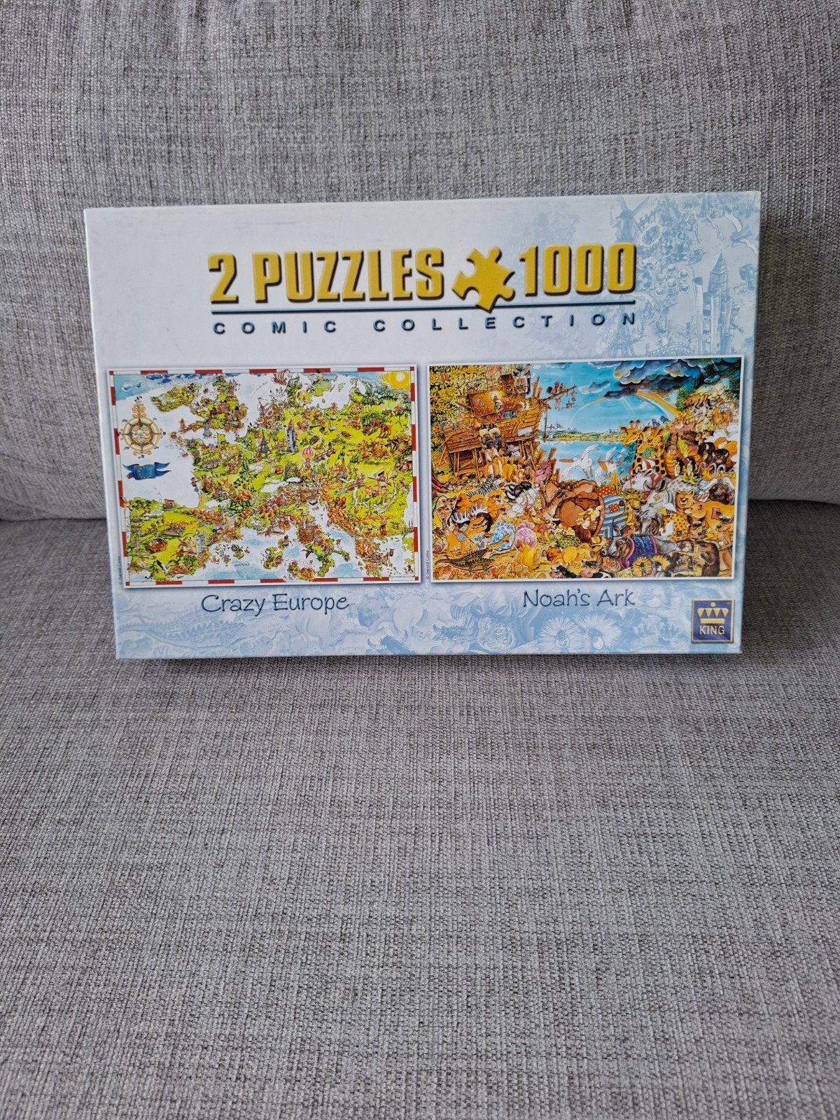 King 2 Puzzels 1000 Stukjes Comic Collection, Ophalen of Verzenden, 500 t/m 1500 stukjes, Zo goed als nieuw, Legpuzzel